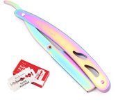 Men Straight Barber Razor Add 10 Blades Razor Edge Steel Folding Shaving Knife Hair Removal Tools Shaving Razor With Blade Z6102