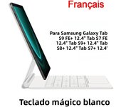 Smart Folio for Samsung Galaxy Tab S9 S8 S7 FE Plus 12.4 for Tab S9 FE+ S9+ S8+ S7+ 12.4" TouchPad Backlight Magic Keyboard Case