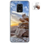 Tumundosmartphone Funda Gel Tpu para Xiaomi Redmi Note 9S / Note 9 Pro diseño Sunset Dibujos