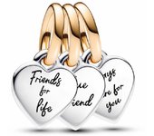 Charm Pandora Colgante Divisible Bicolor Triple Amistad