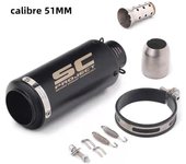 51/60mm universal motorcycle exhaust pipe straight-through exhaust pipe suitable For Yamha Honda racing motorcycle GP project