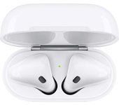 Auriculares inalámbricos Apple AirPods 2 Bluetooth de 2ª generación con controles individuales, balance, reverberación en la oreja y estuche de carga, blancos, deportivos y resistentes al sudor, APPLE
