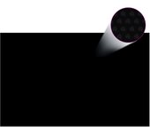 Cubierta solar de piscina de PE rectangular flotante 8x5m Negro