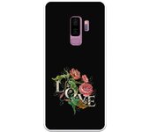 Funda compatible con Samsung Galaxy S9 Plus - tatoo rosa efecto bordado