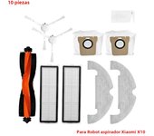 For Xiaomi Robot Vacuum X10 Robot Vacuum Cleaner Parts Replacement Main Side Brush Hepa Filter Mop Cloth Dust Bag Accessories