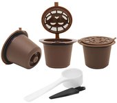 3pcs Refillable Reusable Coffee Capsule Filters for Nespresso Machine