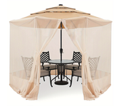 Patio sunshade outdoor screen polyester Portaledge mosquito net (mosquito net only) suitable for outdoor umbrella and Patio tabl