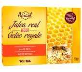 Apicol Jalea Real Liofilizada 20 viales de 1000mg de Tongil - Contenido Garantizado en mín. 5% 10-HDA, Ácido Graso Exclusivo y Parámetro Revelador de su Rrescura y Calidad | de Tongil