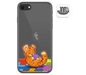 Tumundosmartphone Funda Gel Transparente para Iphone SE 2020 diseño Leopardo Dibujos