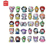 MINISO 30PCS Fruit Hello Kitty Shoe Charms Set For Clogs Bag Bubble Slides Sandals,PVC Shoe Decorations Beach Bag Accessories
