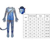 Avatar: The Way Of Water Jake Sully Zentai Suits Cosplay Costume With Mask Movie Cosplay Carnival Children's Day
