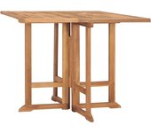 Mesa de Comedor plegable para Jardín Madera de Teca 90x90x75 cm