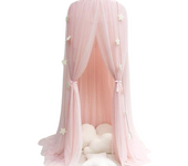 Cama con Dosel para Niñas - Princesa Cama con Dosel Mosquitera Cúpula Vivero Hilo Premium Decoración de La Sala de Juegos, Rosado