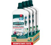 Sanytol – Desinfectante Textil - Botella 1,2 Litros - Pack Ahorro 4 Botellas o Pack 1 Unid. Para todo tipo de ropa - Elimina el 99,9% de Gérmenes y Malos Olores