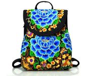 New National Embroidery Women Shopping Cover Backpacks!Nice Floral Embroidered Lady Bohemian Backrack Top-sale Canvas Backpack