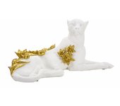LEOPARDO BLANCO/ORO CM 53X21,5X24