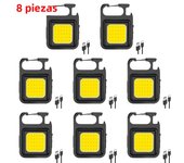 1-10PCS Mini LED 500LM Flashlight Keychain Multifunctional Portable COB Camping Lamps USB Charging Work Lights Fishing Lanterna