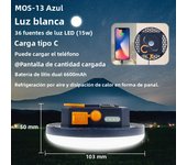 MOSLIGHTING 9900mAh Rechargeable Powerful Light Camping Lantern with Magnet Strong Light Portable Flashlight Tent Lamp Work LED