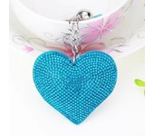 Rhinestone Heart Finger Keychain Bling Crystal Strap Pendant for Key Keychain Handbag Wallet Key Accessories Gift for Women