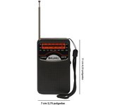 Portable Mini Radio FM Digital Radio Speakers SW/AM/FM LCD Display Radio on Battery Antenna for Indoor Outdoor Emergency Radio