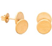 Pendientes pequeños dorados para mujer de la colección Arai de Joidart