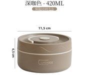 Portable Thermos 304 stainless steel insulated lunch box leakproof sealed bucket student lunch box multi-layer Round bento box