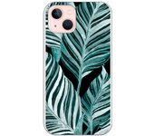 Funda compatible con iPhone 13 - Be Unique Funda Gel helechos fondo negro