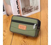Multifunctional Leather Waist Packs Solid Color Men Business Style Belt Bag Horizontal And Vertical Section Wallet Case Purse