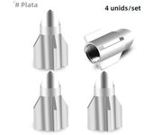 AUTCOAT 4Pcs/Set Aluminum Tire Valve Stem Caps for Cars, Trucks, Motorcycles Car Wheel Tires Valves Tyre Stem Air Caps