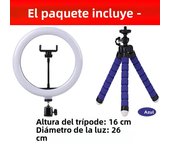 16/26/33cm LED Selfie Ring Light Photography Round Fill Lighting With Adjustable Tripod Phone Stand for Makeup Tiktok Video Live