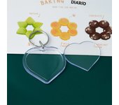 2-5Pcs/Pack Transparent Rectangle Blank Acrylic Insert Keychain Photo Picture Frame Keyring Holder DIY Split Ring KeyChain Gift