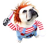 Disfraz de asesino para mascotas de Halloween, nueva ropa para perros, disfraz de gato para cachorros, Cosplay