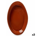 Fuente para Horno Barro cocido 3 Unidades 45 x 6,5 x 27 cm
