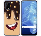Tumundosmartphone Funda Gel Tpu para Realme 7 5G diseño Helado Chocolate Dibujos