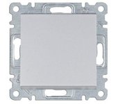 Hager Interruptor de Luz Lumina | Pulsador Plata WL0112 - Alta Calidad