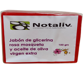 Jabón de Glicerina vegetal, Aceite de Rosa Mosqueta y AOVE 100g