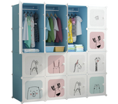 Vicyol S&D Armario Modular Infantil, Estantería de Módulos, Ropero para Niños, Organizador Modular, Estante de Almacenamiento para Hogar