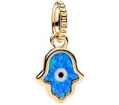 Charm colgante Pandora Hamsa Azul