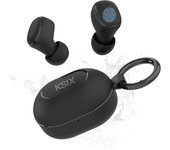 Auriculares inalámbricos KSIX Neutron, USB-C, Diseño Compacto, Mosquetón, 4h+16h auto., Llamadas, Negro