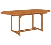 vidaXL Mesa de jardín madera maciza de eucalipto 200x100x75 cm