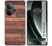 Tumundosmartphone Funda Silicona para Realme GT 6 / GT 6T 5G diseño Madera 03 Dibujos