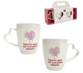 JUEGO DE TAZAS CORAZON CON CAJA DE REGALO,te amo te quiero,Regalo Día de San Valentín,Decoracion Día de San Valentín,cm,fespu
