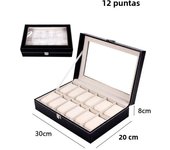 Durable 6 10 12 Grid Watch Box PU Leather Packaging Box Watch Display Box Jewelry Storage Box Black Watch Storage Box