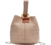 Bolso de Playa, Bolso de Cubo, Bolso pequeño y fresco, Bolso de Mujer, Café color, tamaño libre