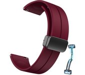 20mm 22mm Strap For Samsung Galaxy watch 6/4/5 pro/classic/gear s3/active 2 Sport Silicone Magnetic Buckle Huawei GT 2 2e 3 band
