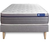 Pack colchón Actiflex zen 90x190cm + Somier, Muelles ensacados y espuma viscoelástica, 3 zonas de confort