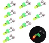 1-10pcs Night Fishing Rod Bite Bait Alarm Light with Twin Bells Ring Fishing Bite Alarm Indicator Carp Fishing Accessories