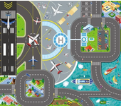 Baby Play Mat City Traffic Car Park Parking Lot Kids Playmat Kids Rug Boy Girl Educational Toys for Children Map Baby Play Mat