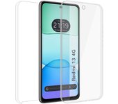 Tumundosmartphone Funda Doble Transparente Pc + Tpu Full Body 360 para Xiaomi Redmi 13 4G