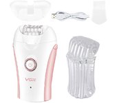 Original VGR 3-In-1 Ladies Epilator, Electric Shaver, Leg Body Hair Removal, Wet Dry Lady's Bikini Trimmer, Facial Epilator